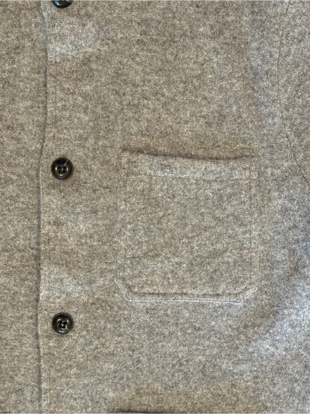 NWT - J. Crew Gray Shawl-Collar 100% Lambswool Sweater Chore Jacket Size L